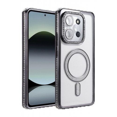 LRZ02 Xiaomi Redmi 15C 4G Joke Simli Magneticsafe Kılıf - Siyah