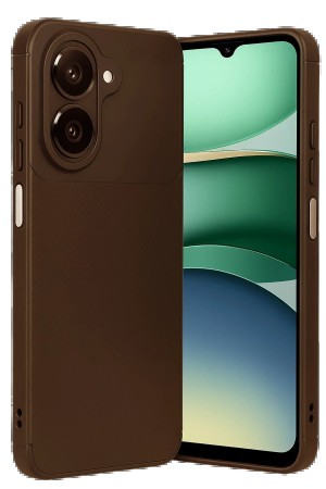 LRZ02 Samsung Galaxy A07 4G Auto Focus Karbon Kapak - Kahverengi&hellip;