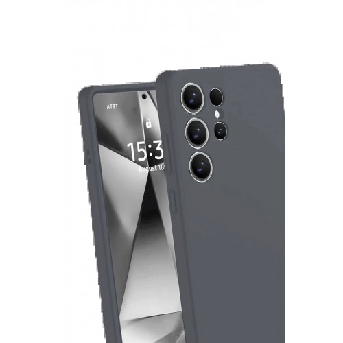 LRZ02 Samsung Galaxy S25 Ultra Kılıf Nano içi Kadife Silikon - Gri