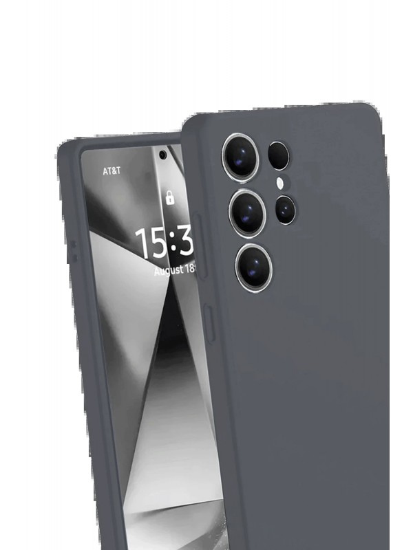 LRZ02 Samsung Galaxy S25 Ultra Kılıf Nano içi Kadife Silikon - Gri&hellip;