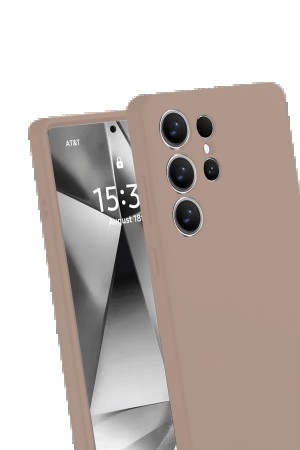 LRZ02 Samsung Galaxy S25 Ultra Kılıf Nano içi Kadife Silikon - Pudra&hellip;