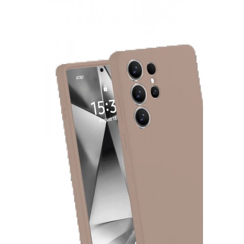 LRZ02 Samsung Galaxy S25 Ultra Kılıf Nano içi Kadife Silikon - Pudra