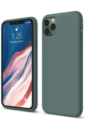 LRZ02 iPhone 11 Pro Kılıf First Silikon - Koyu Yeşil&hellip;