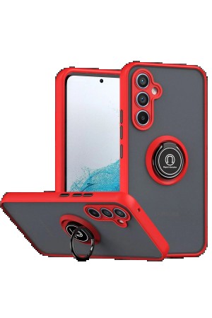 LRZ02 Samsung Galaxy S25 FE Montreal Yüzüklü Silikon Kapak - Kırmızı&hellip;