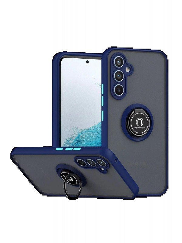 LRZ02 Samsung Galaxy S25 FE Montreal Yüzüklü Silikon Kapak - Lacivert&hellip;