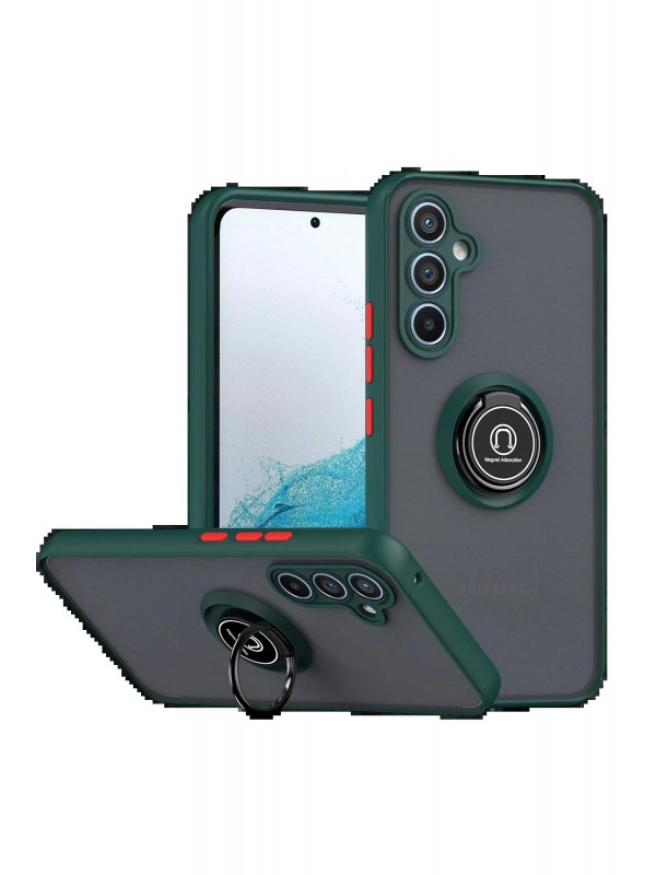 LRZ02 Samsung Galaxy S25 FE Montreal Yüzüklü Silikon Kapak - Yeşil&hellip;