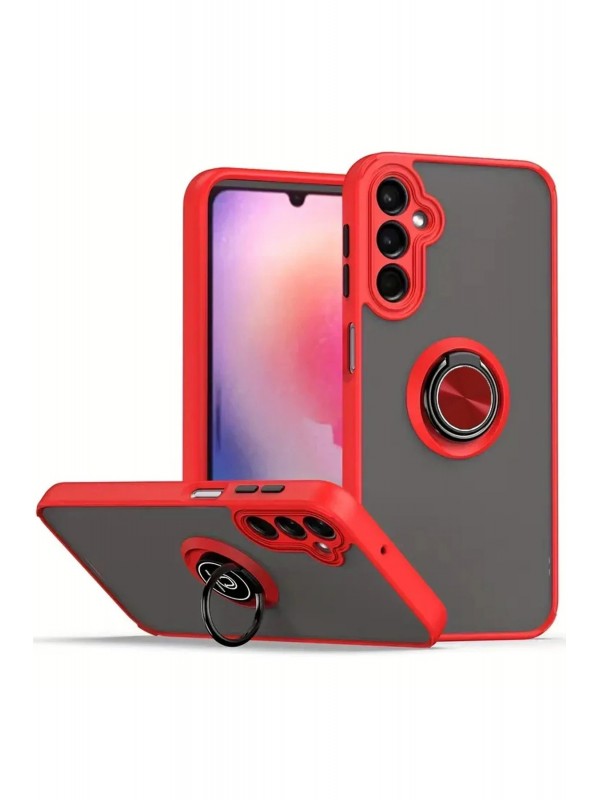 LRZ02 Samsung Galaxy A17 5G Montreal Yüzüklü Silikon Kapak - Kırmızı&hellip;