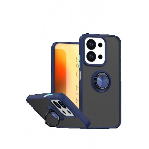 LRZ02 Xiaomi Redmi 15C 4G Montreal Yüzüklü Silikon Kapak - Lacivert