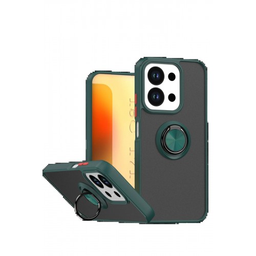 LRZ02 Xiaomi Redmi 15C 4G Montreal Yüzüklü Silikon Kapak - Yeşil