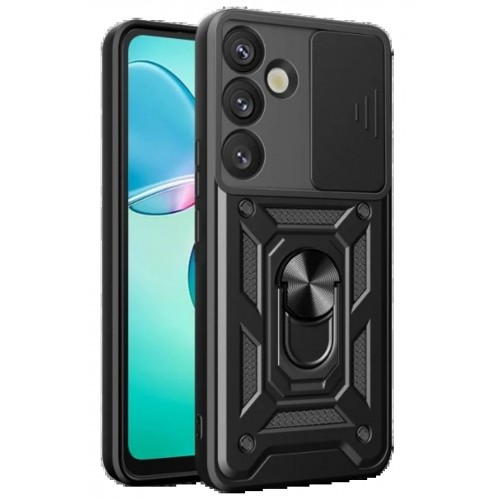 LRZ02 Samsung Galaxy A17 5G Pars Lens Yüzüklü Silikon - Siyah