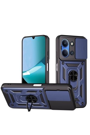 LRZ02 Xiaomi Redmi 15C 4G Pars Lens Yüzüklü Silikon - Lacivert&hellip;