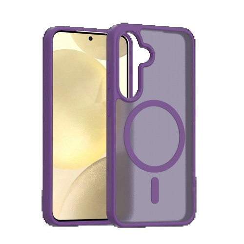 LRZ02 Samsung Galaxy S25 FE Jota Magsafe Kapak - Derin Mor