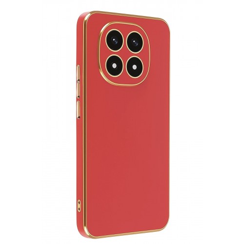 LRZ02 Xiaomi Redmi Note 14 Pro 4G Kılıf Volet Silikon - Kırmızı