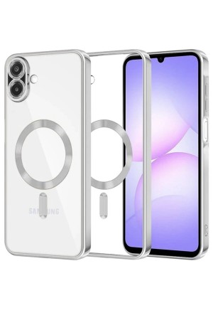 LRZ02 Samsung Galaxy A07 4G Kross Magneticsafe Kapak - Gümüş&hellip;