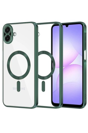 LRZ02 Samsung Galaxy A07 4G Kross Magneticsafe Kapak - Koyu Yeşil&hellip;