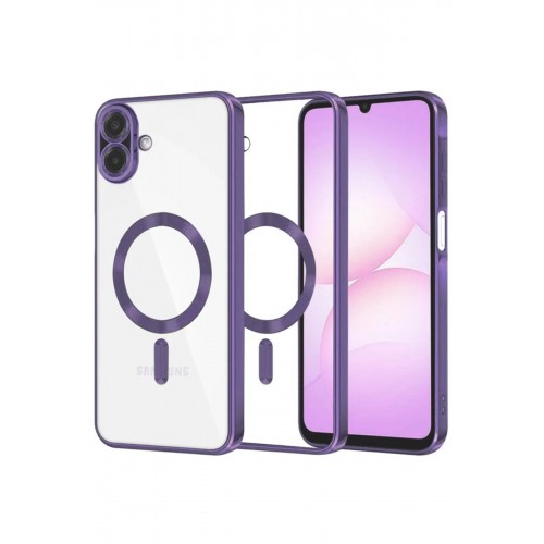 LRZ02 Samsung Galaxy A07 4G Kross Magneticsafe Kapak - Mor