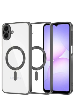 LRZ02 Samsung Galaxy A07 4G Kross Magneticsafe Kapak - Siyah&hellip;