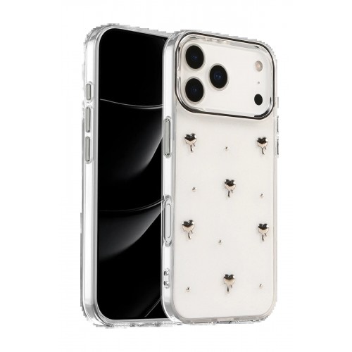 LRZ02 Apple iPhone 17 Pro Max Fiyonk Desenli Kapak - Desen 1