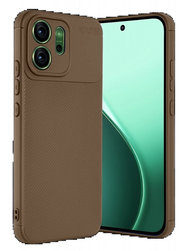 LRZ02 Oppo Reno 14F Auto Focus Karbon Kapak - Kahverengi&hellip;