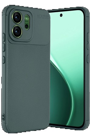 LRZ02 Oppo Reno 14F Auto Focus Karbon Kapak - Koyu Yeşil&hellip;