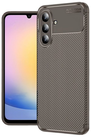 LRZ02 Samsung Galaxy S25 FE Auto Focus Karbon Kapak - Kahverengi&hellip;