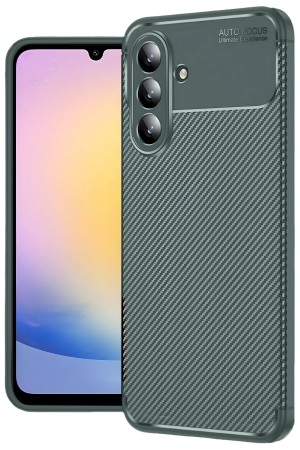 LRZ02 Samsung Galaxy S25 FE Auto Focus Karbon Kapak - Koyu Yeşil&hellip;