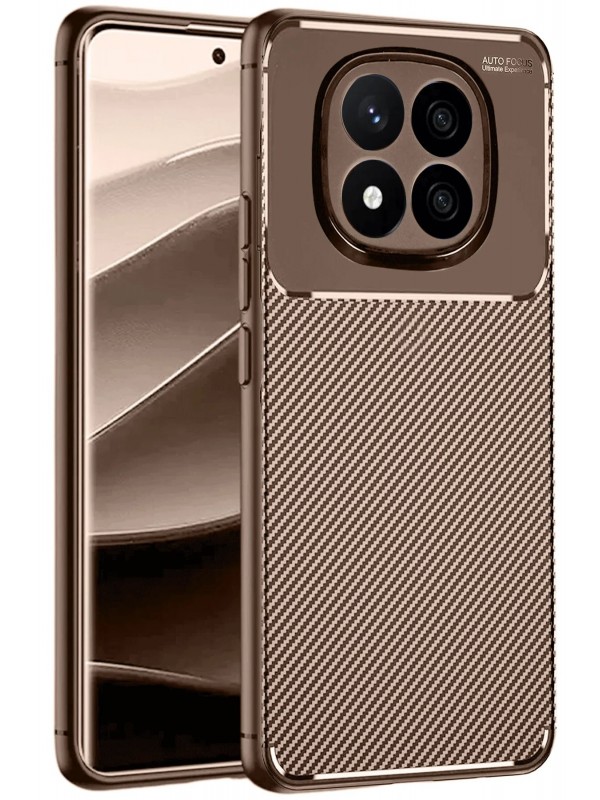 LRZ02 Xiaomi Redmi Note 14 Pro 5G Kılıf Auto Focus Karbon Kapak - Kahver&hellip;