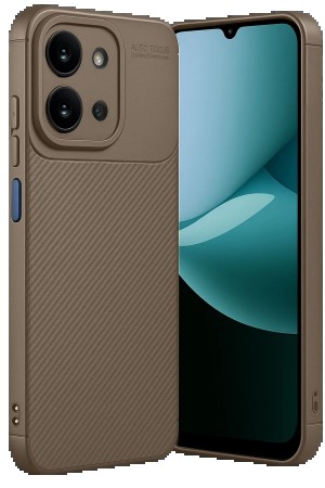 LRZ02 Xiaomi Redmi 15C 4G Auto Focus Karbon Kapak - Kahverengi&hellip;