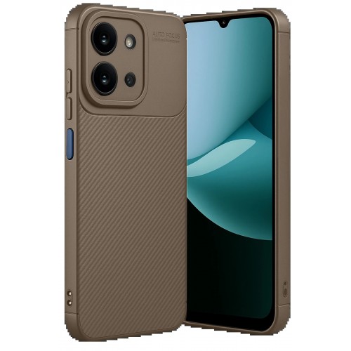 LRZ02 Xiaomi Redmi 15C 4G Auto Focus Karbon Kapak - Kahverengi