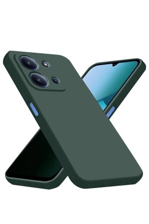 LRZ02 Xiaomi Redmi 15C 4G Nano içi Kadife Silikon - Koyu Yeşil&hellip;