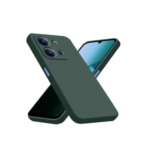 LRZ02 Xiaomi Redmi 15C 4G Nano içi Kadife Silikon - Koyu Yeşil