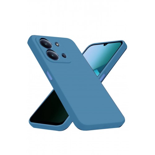 LRZ02 Xiaomi Redmi 15C 4G Nano içi Kadife Silikon - Mavi