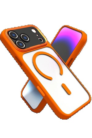 LRZ02 Apple iPhone 17 Pro Hazar Magsafe Kapak - Turuncu&hellip;