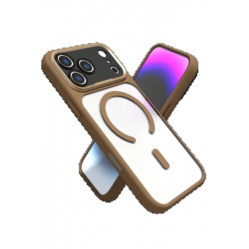 LRZ02 Apple iPhone 17 Pro Max Hazar Magsafe Kapak - Gold