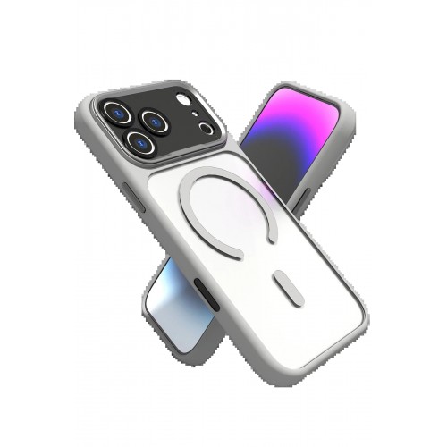 LRZ02 Apple iPhone 17 Pro Max Hazar Magsafe Kapak - Gri