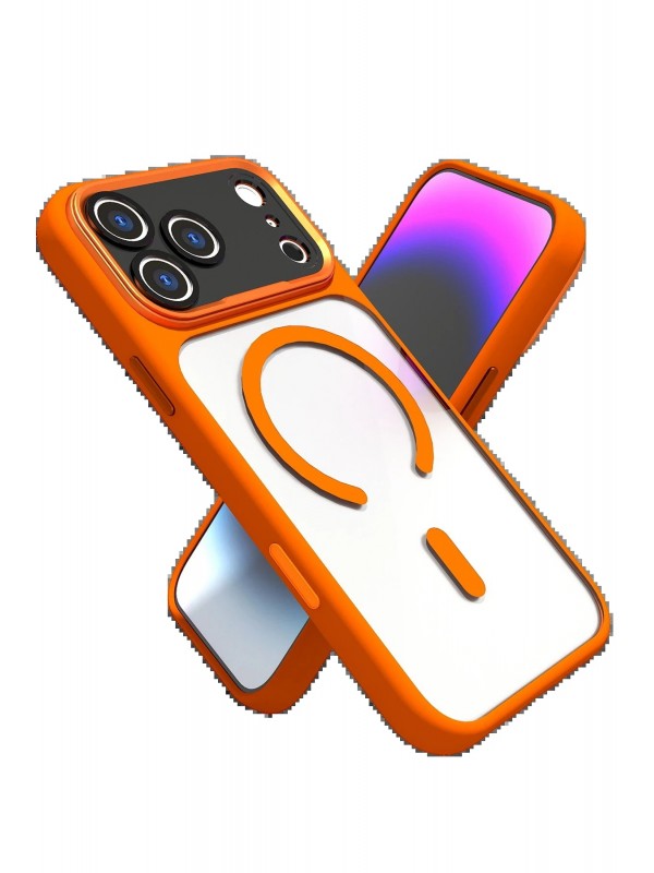 LRZ02 Apple iPhone 17 Pro Max Hazar Magsafe Kapak - Turuncu&hellip;