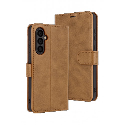 LRZ02 Samsung Galaxy S25 FE Trend S Plus Kapaklı Kılıf - Taba