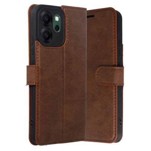 LRZ02 Oppo Reno 14F Trend S Plus Kapaklı Kılıf - Taba