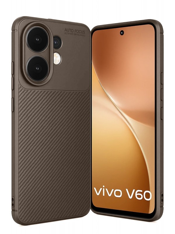 LRZ02 Vivo V60 5G Auto Focus Karbon Kapak - Kahverengi&hellip;