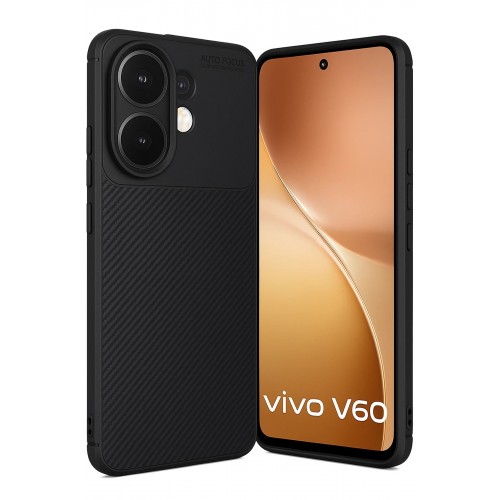 LRZ02 Vivo V60 5G Auto Focus Karbon Kapak - Siyah