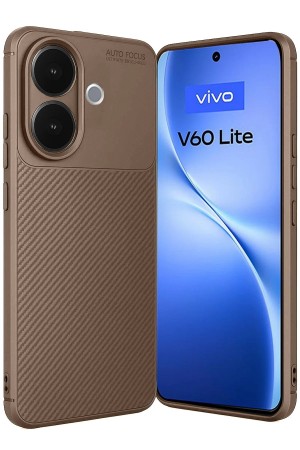 LRZ02 Vivo V60 Lite Auto Focus Karbon Kapak - Kahverengi&hellip;