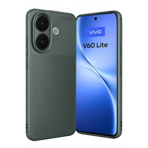 LRZ02 Vivo V60 Lite Auto Focus Karbon Kapak - Koyu Yeşil