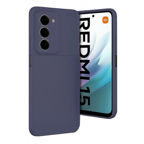 LRZ02 Xiaomi Redmi 15 4G Auto Focus Karbon Kapak - Lacivert