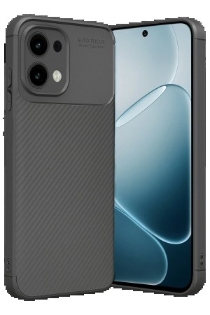 LRZ02 Oppo A6 Pro 4G Auto Focus Karbon Kapak - Gri&hellip;