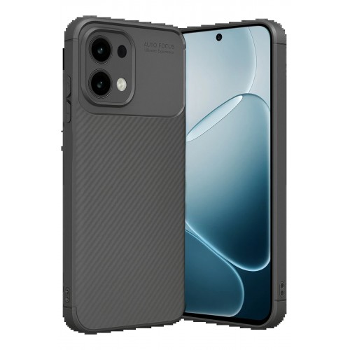 LRZ02 Oppo A6 Pro 4G Auto Focus Karbon Kapak - Gri