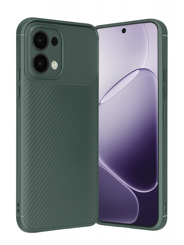 LRZ02 Oppo A6 Pro 4G Auto Focus Karbon Kapak - Koyu Yeşil&hellip;
