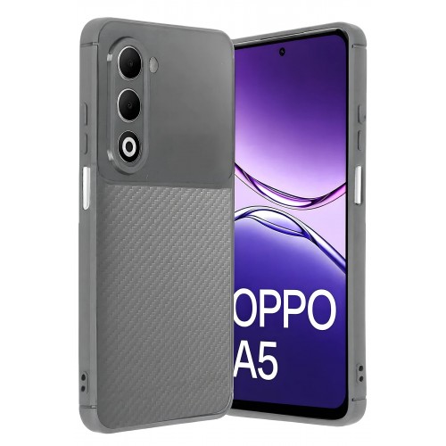 LRZ02 Oppo A5 4G Auto Focus Karbon Kapak - Gri