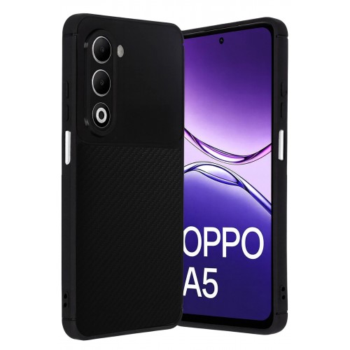 LRZ02 Oppo A5 4G Auto Focus Karbon Kapak - Siyah