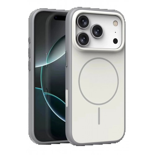 LRZ02 Apple iPhone 17 Pro Neva Magsafe Kapak - Gri