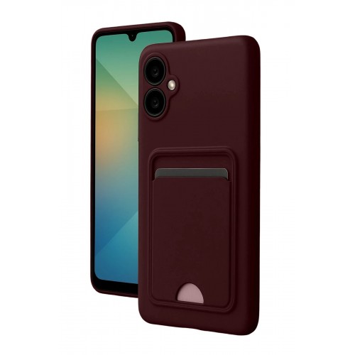 LRZ02 Samsung Galaxy A07 4G Kelvin Kartvizitli Silikon - Bordo
